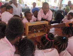 Dorothea farmer Charles Barry's bee hive demo was a real hit during Ag Week.